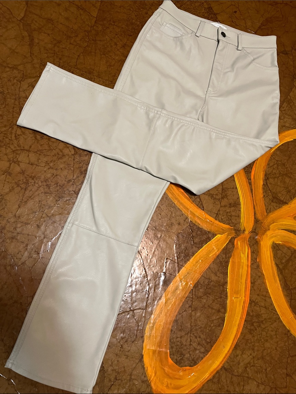 NWOT H&M women’s Faux Leather pants Sz 4